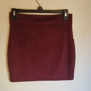 Fashion Nova | Burgundy Mini Skirt NWT Size MED
